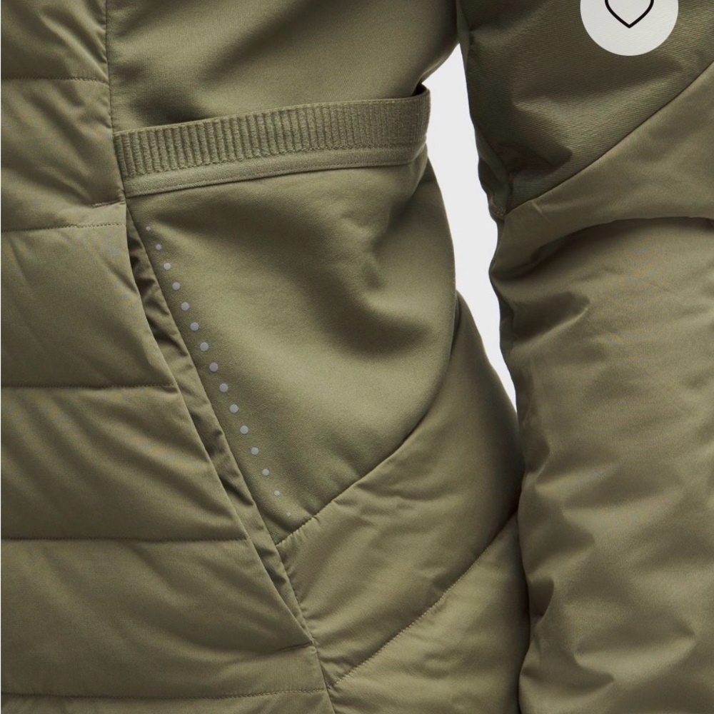Lululemon Athletica Down For It All Jacket **LIKE NEW** w/ Goose Down Dark Olive - Picture 6 of 13